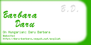 barbara daru business card